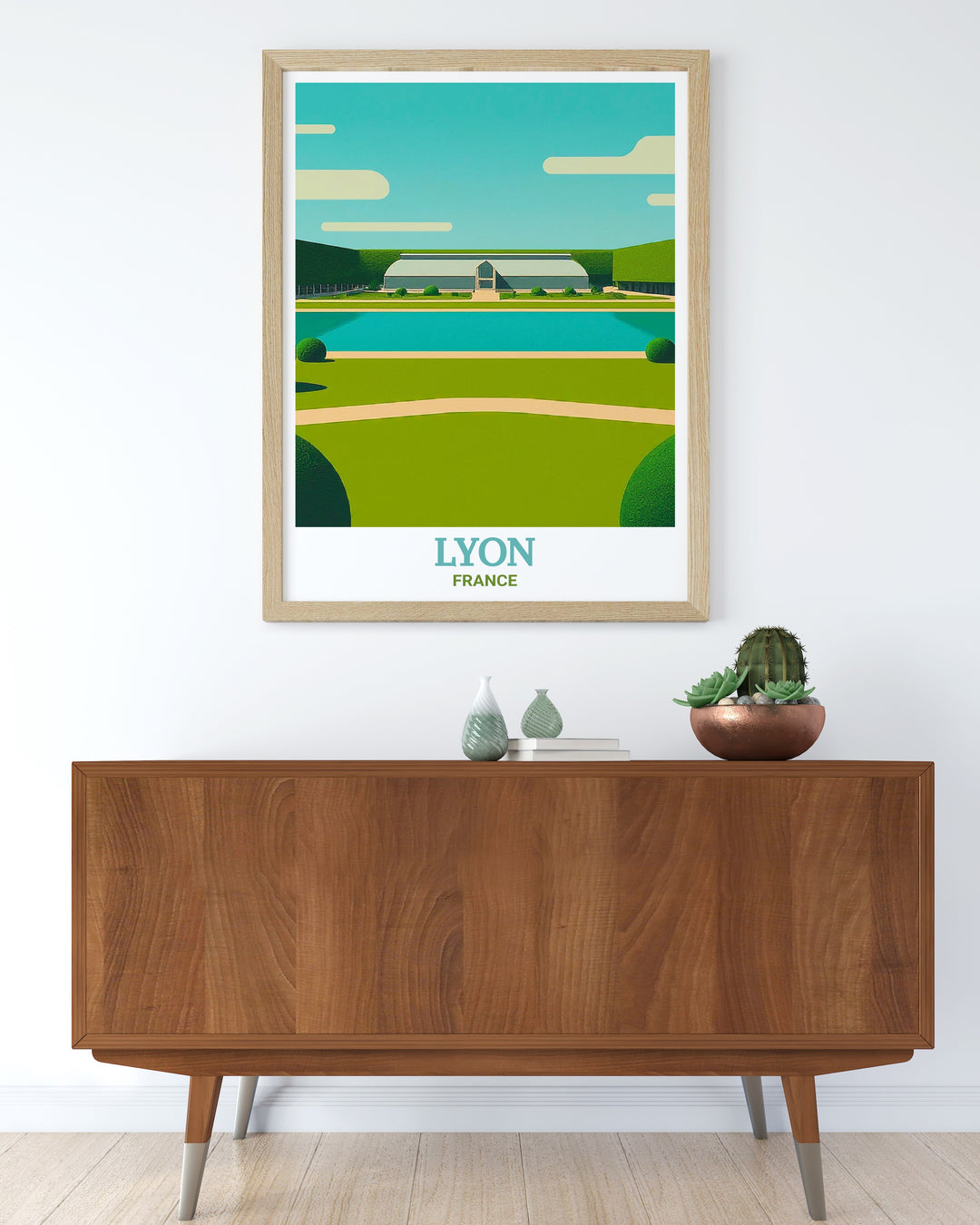 France Canvas Art illustrating the scenic charm of Parc de la Tête dOr, with detailed depictions of its expansive lawns and serene environment. This artwork is a great way to add a piece of Lyons peaceful nature to your home decor.