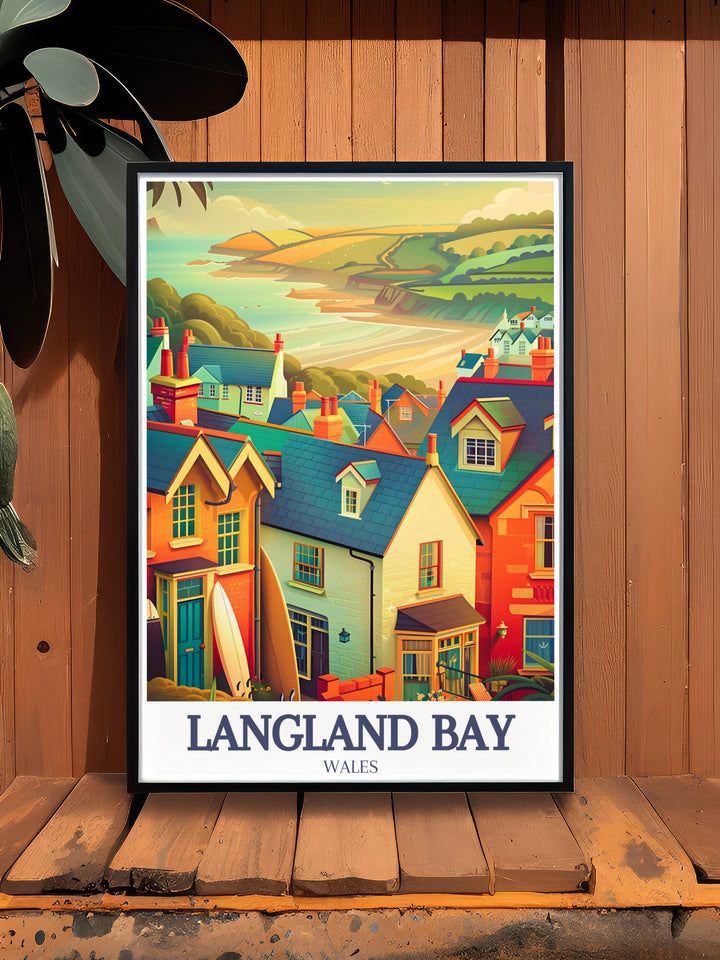 Langland Bay Wall Art presents the stunning coastal views of the Gower Peninsula, with its tranquil waves, lush landscapes, and iconic beach huts. This seaside poster is ideal for those who love the outdoors and want to add a relaxing, scenic touch to their decor.