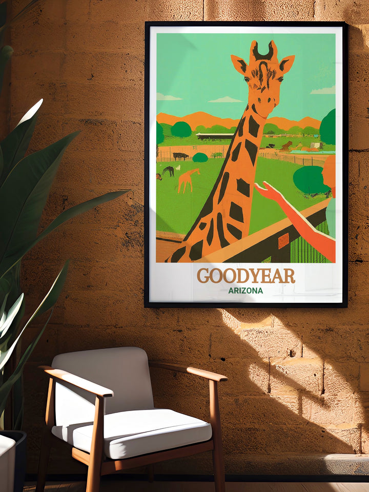 The Wildlife World Zoo canvas print brings the excitement of Arizonas famous zoo into your home. The vibrant colors and stunning wildlife scenes make this artwork a favorite for animal lovers and adventurers. Its an ideal piece for adding both color and life to any room.