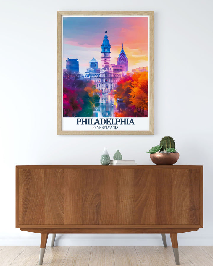 Beautiful Philadelphia photo capturing the essence of Independence National Historical Park Franklin Institute and City Hall a perfect addition to any collection of Pennsylvania posters or travel prints