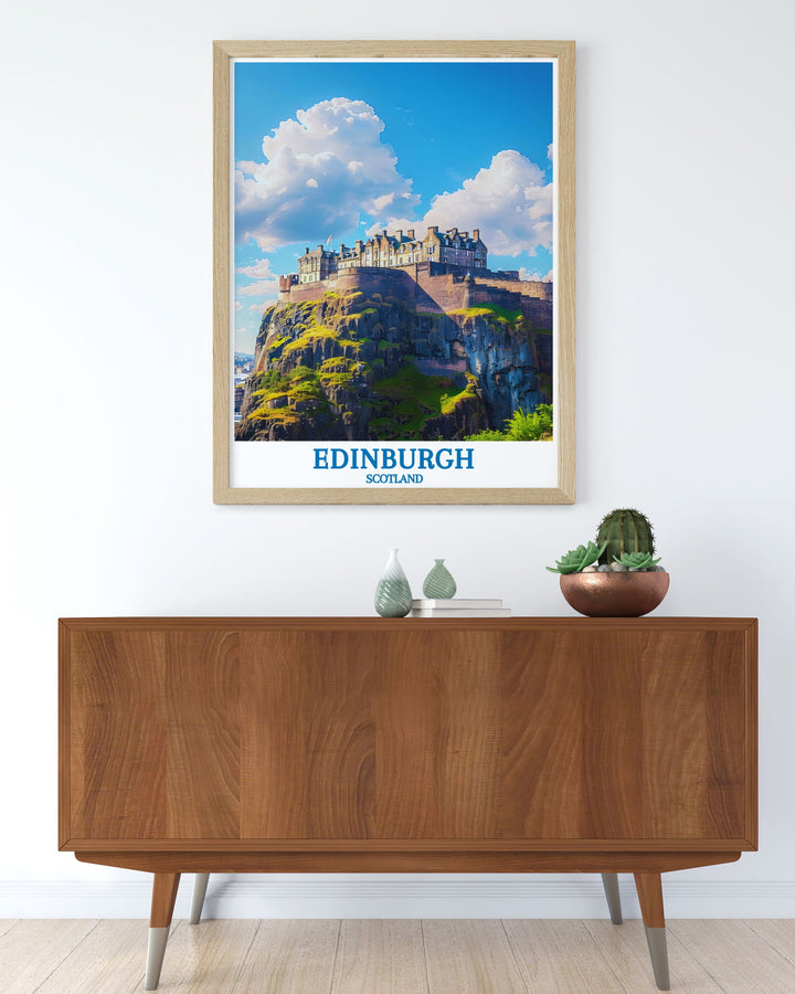 Canvas art print of the Royal Mile, capturing the lively atmosphere and historic significance of Edinburghs most famous street.