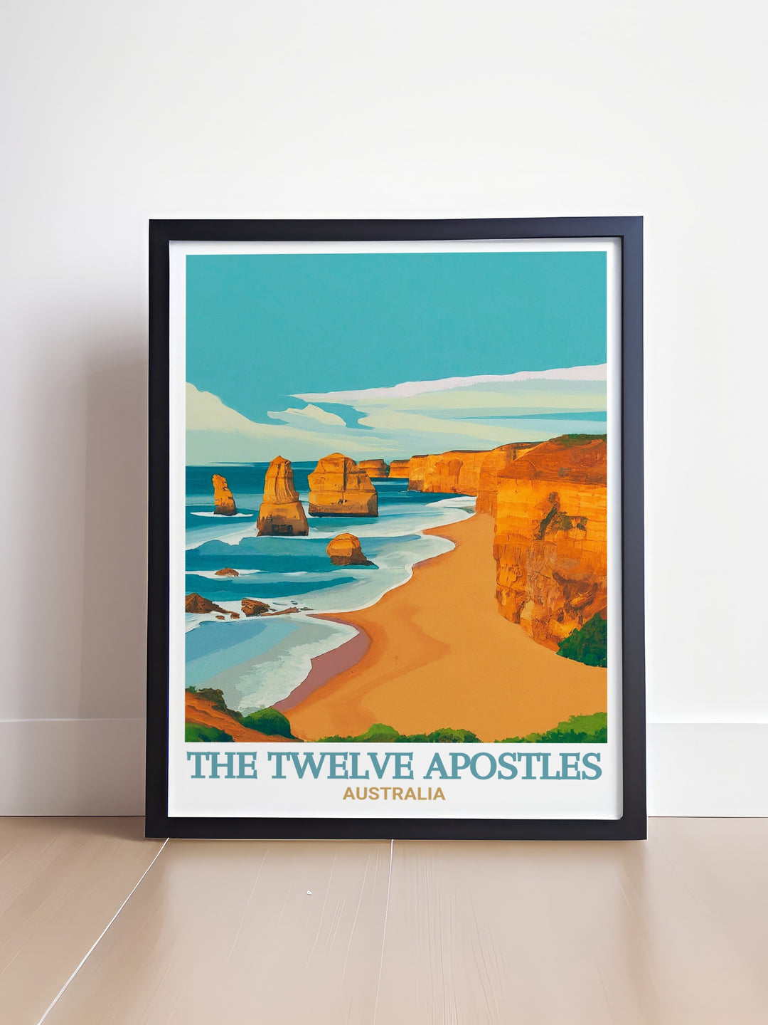 Elegant home decor with The Twelve Apostles stunning prints capturing the serene ambiance of these limestone stacks and adding a touch of natures splendor to your living space