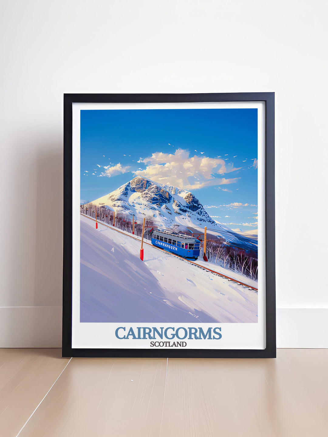 Cairngorm Mountain print highlighting the majestic scenery of the Cairngorms a perfect addition to any travel collection or wall art gallery enhances your home decor with a touch of the Scottish Highlands and offers a unique gift option for nature lovers.
