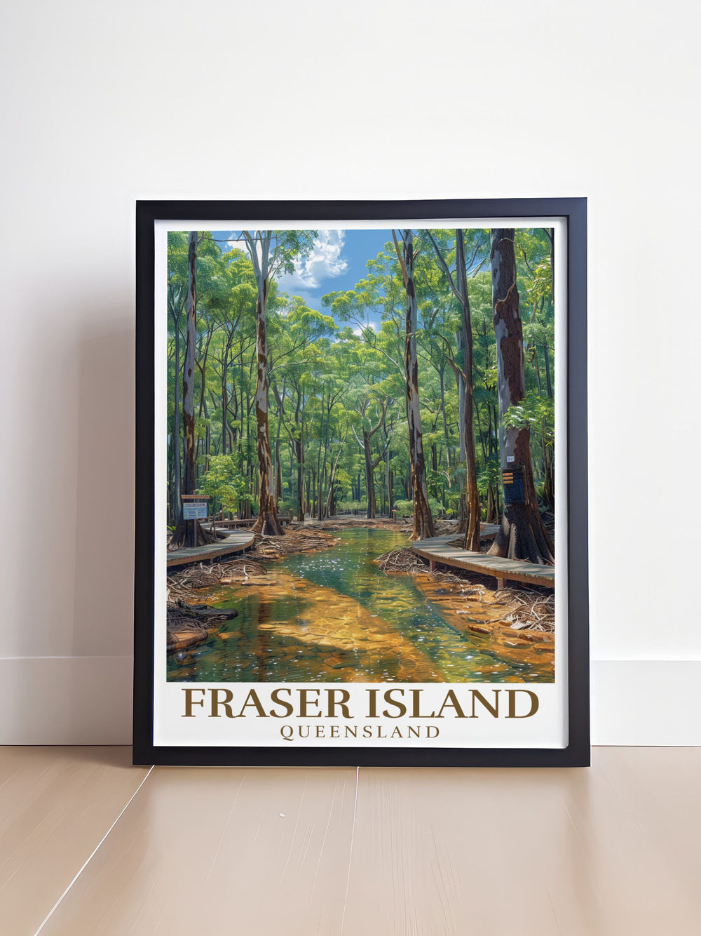 Central Station Rainforest Wall Art and Fraser Island Poster offer stunning visuals of Queenslands natural landscapes. This Australia Poster is a great choice for those seeking modern decor with vibrant colors inspired by Fraser Island and its beautiful rainforest.