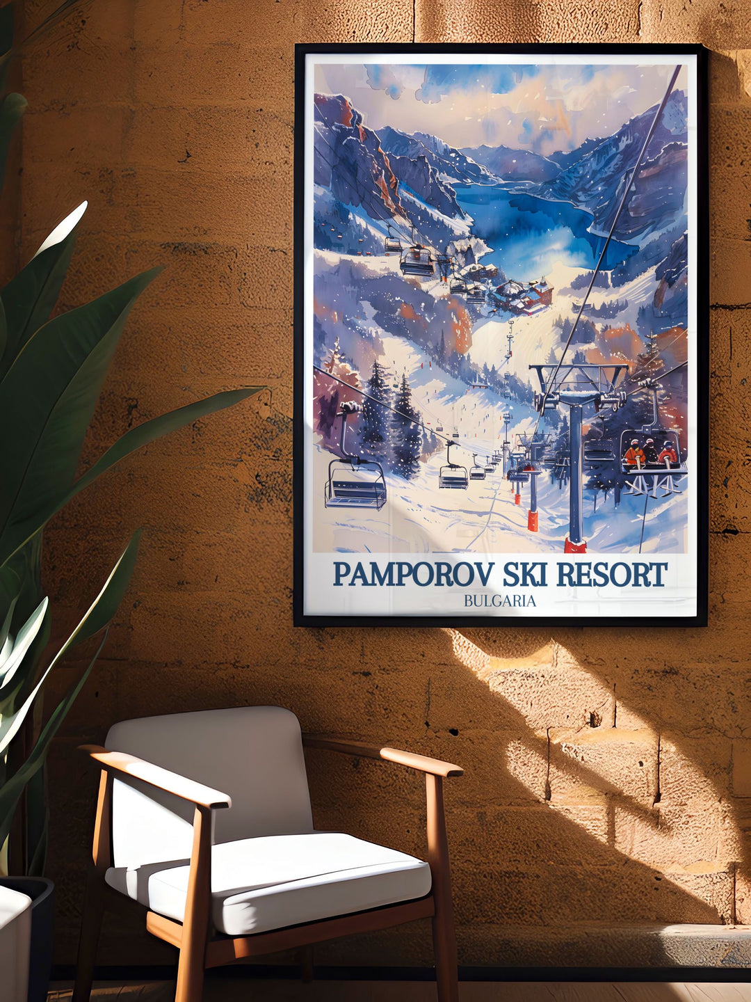 Smolyan Lakes Rhodope Mountains stunning print of Snezhanka Peak in Pamporovo ideal for bucket list prints that celebrate unforgettable skiing experiences and cherished travel memories