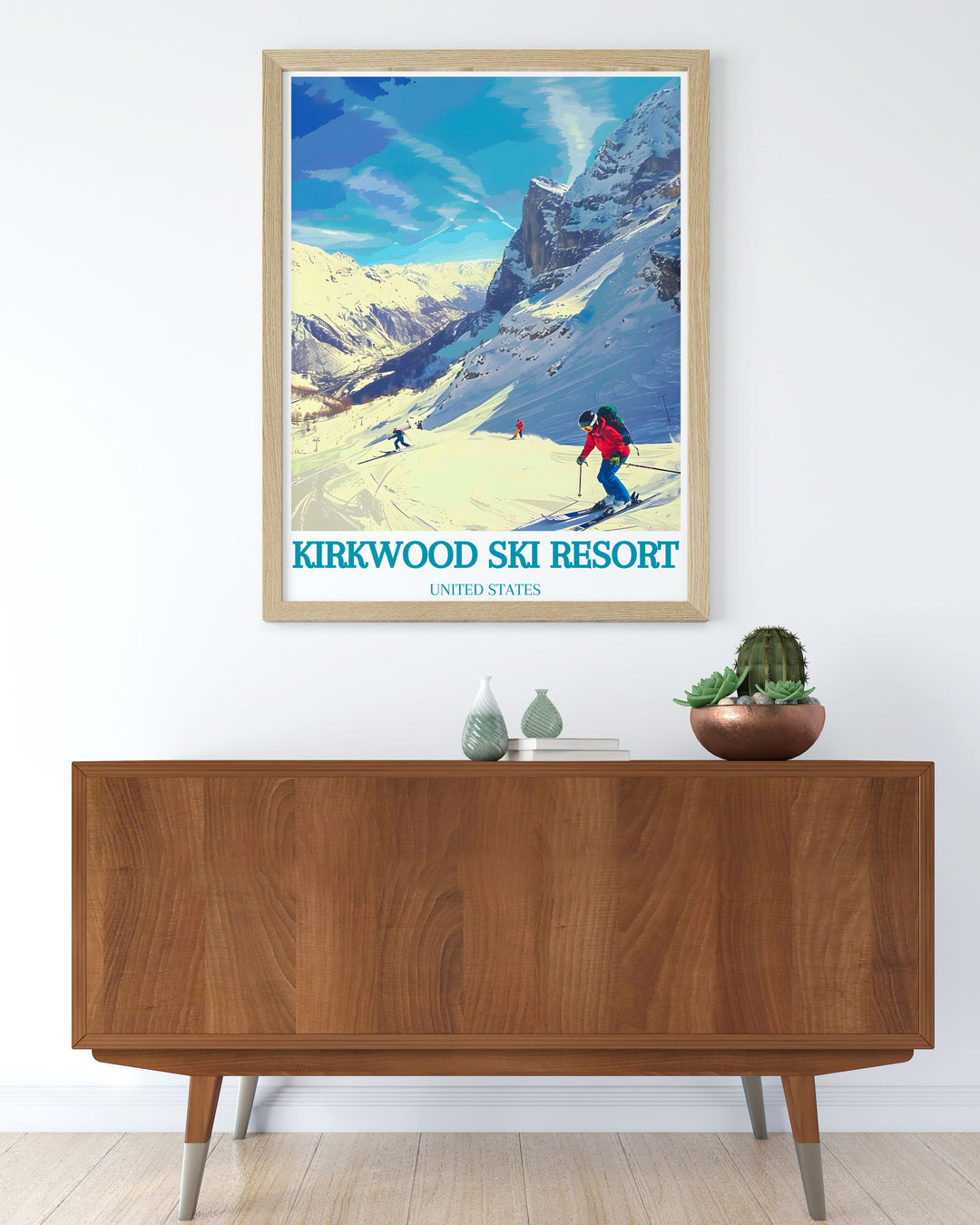 Lake Tahoe poster featuring the beautiful landscapes of Thunder Saddle at Kirkwood Ski Resort perfect for nature lovers who want to bring the beauty of the outdoors into their home