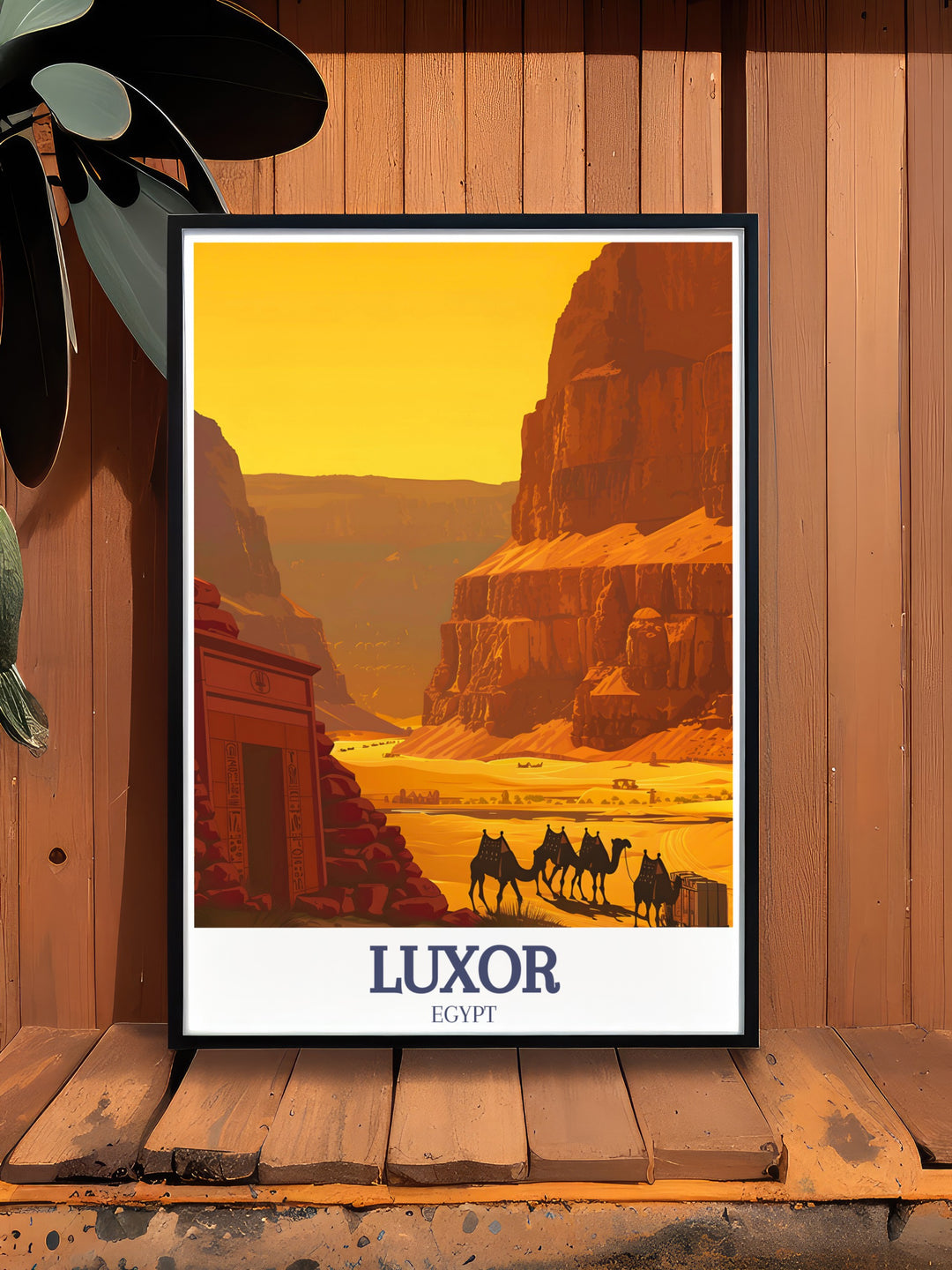 Luxor print depicting the Valley of the Kings and Nile Delta a sophisticated piece of Egypt art ideal for enhancing your home decor and adding a touch of cultural richness