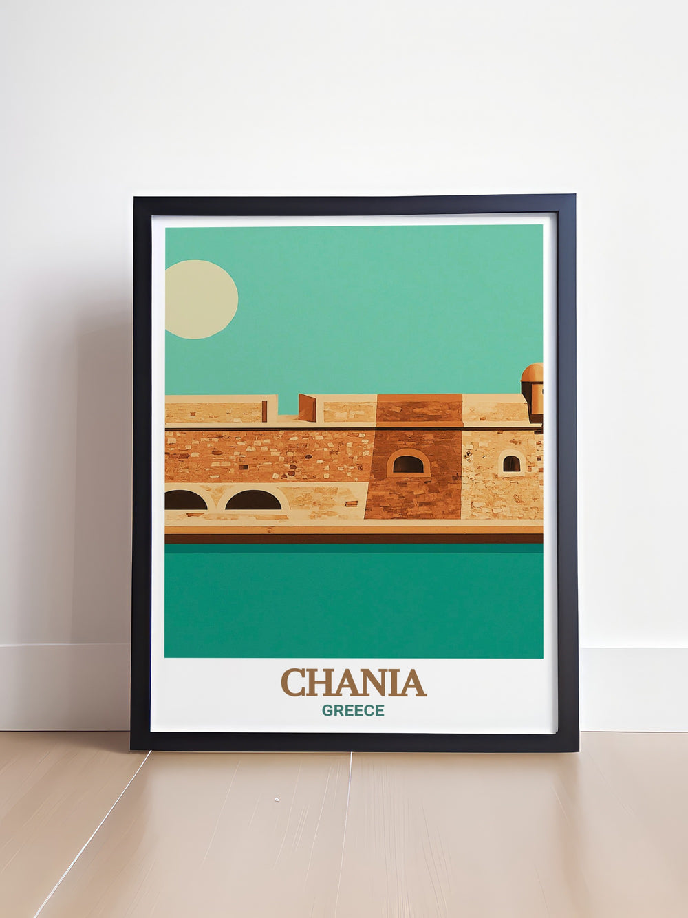 Experience the grandeur of Firkas Fortress with this stunning canvas art, highlighting the majestic structure set against the azure waters of Chania. Ideal for enhancing your living space with a piece of Greek history.