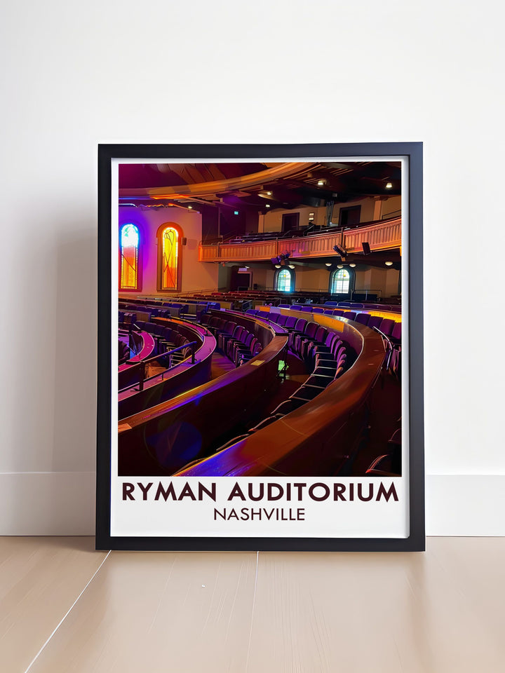 Stage and Auditorium modern decor with Ryman Auditorium stunning prints perfect for Nashville Tennessee fans and elegant home decor