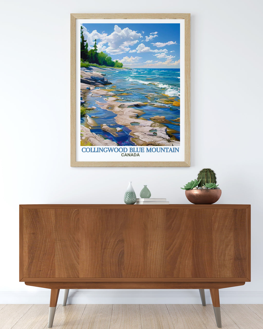 Collingwood Wall Art features the iconic Blue Mountain and the serene Craigleith Provincial Park, offering a perfect blend of adventure and tranquility. This framed art piece is perfect for enhancing any living space with the beauty of Canadian nature.