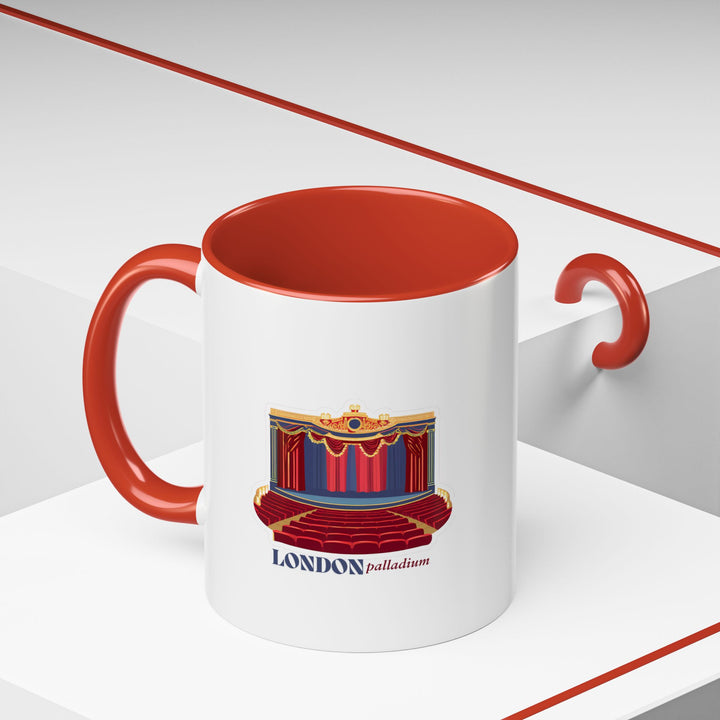 Celebrate the history of the London Palladium with this intricately designed mug. Crafted from premium ceramic, it offers durability, vibrant colors, and a comfortable handle, making it perfect for coffee lovers or as a unique gift for cultural enthusiasts.