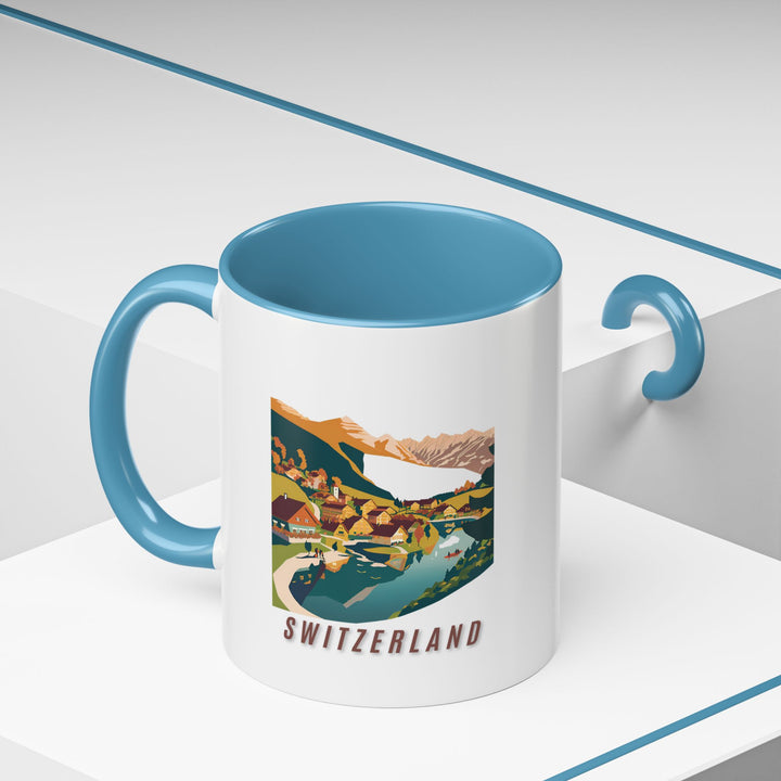 This Switzerland mug highlights the countrys beauty with intricate artwork of famous landmarks and scenic views. Durable and dishwasher-safe, a perfect gift or personal keepsake for those who appreciate the Swiss charm and artistic design inspired by Switzerland mugs.