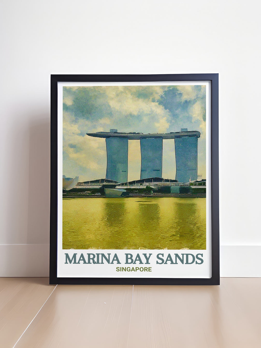 Singapore Wall Print focusing on the intricate details of Marina Bay Sands and the SkyPark, emphasizing the balance between urban innovation and luxury. This print is a must have for anyone who admires cityscapes and architectural excellence.