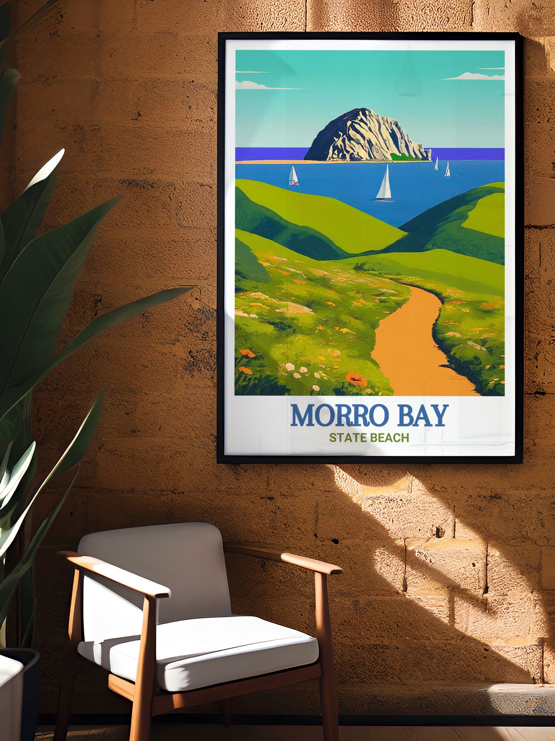 Transform your living space with this modern Morro Bay State Park artwork a perfect piece for those who love California travel and decor