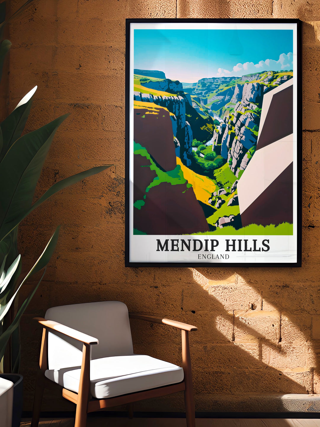 This travel print of the Mendip Hills and Cheddar Gorge captures the essence of the English countryside. Ideal for anyone who loves the great outdoors, this artwork celebrates the iconic landscapes of Somerset.