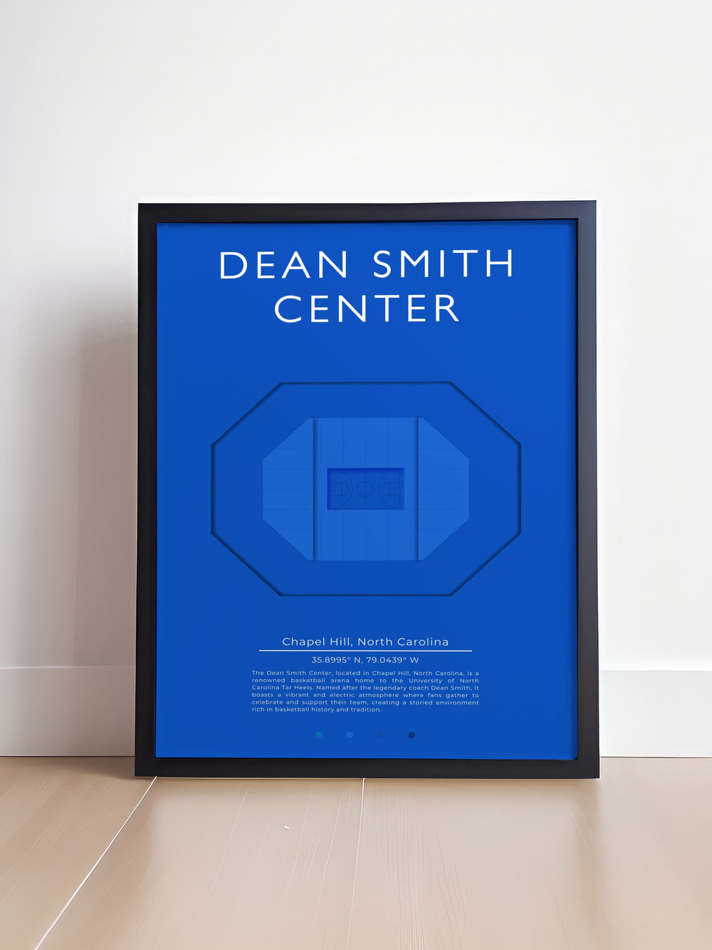 Dean Smith Center artwork showcasing the iconic Dean Dome capturing the excitement of college football and basketball games an excellent gift for sports enthusiasts