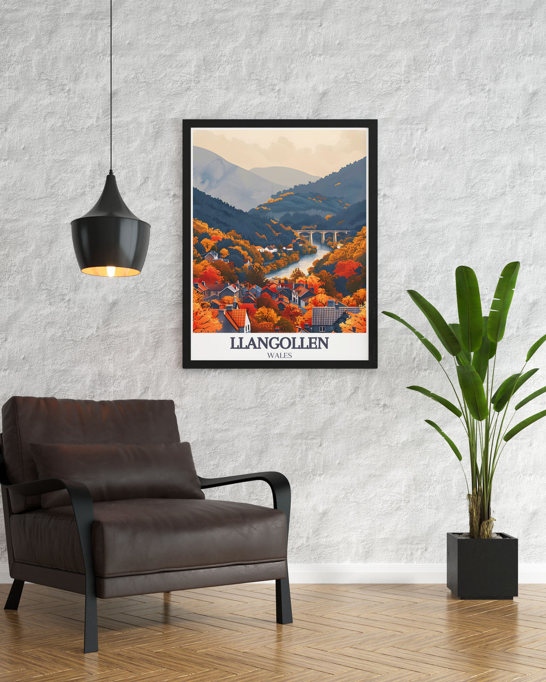 Celebrate Wales heritage with this wall art print of River Dee and Pontcysyllte Aqueduct, adding charm to any room.