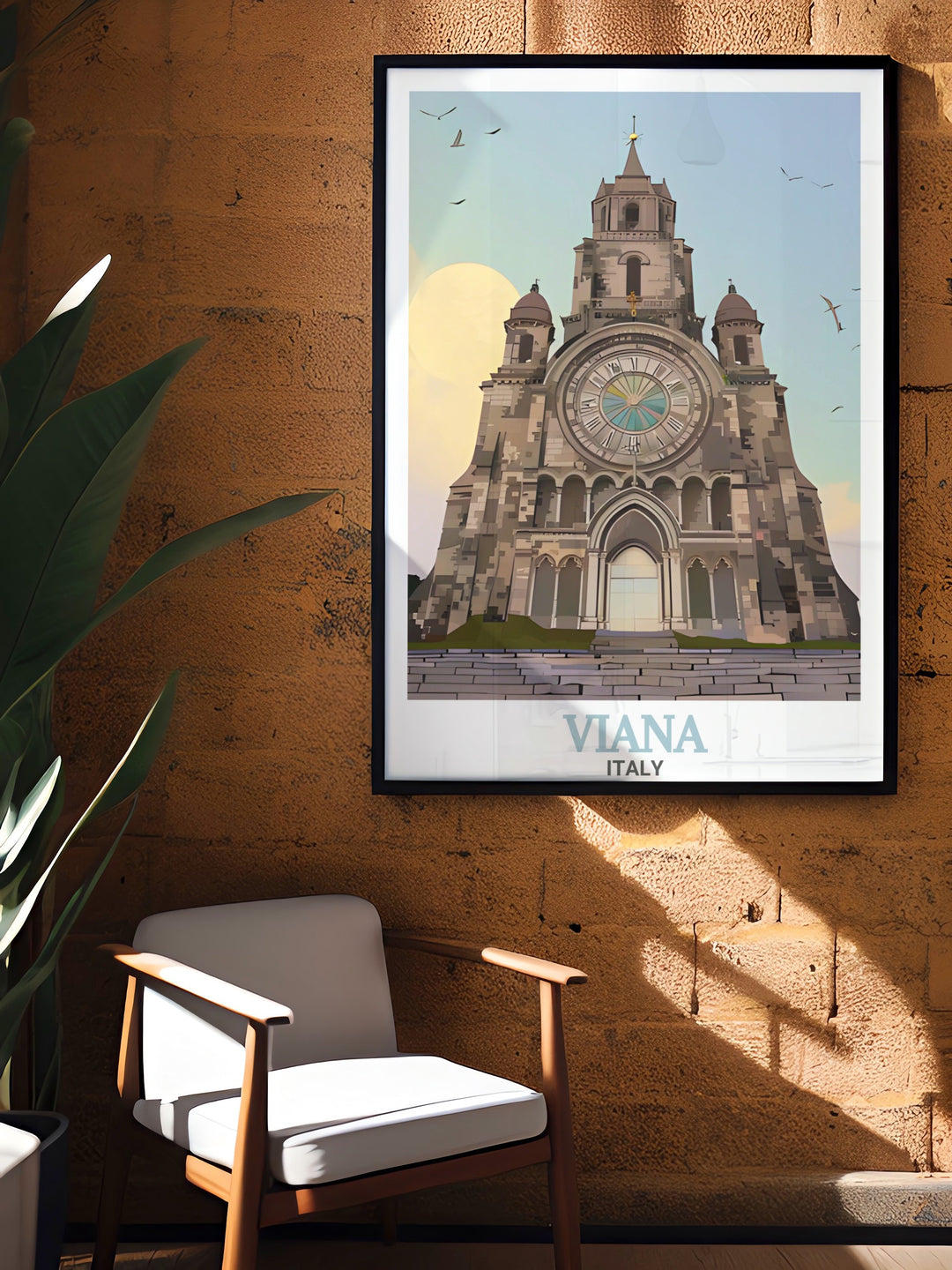 Portugal wall art featuring Viana Do Castelo and Turin Cathedral prints offers a perfect blend of travel art decor ideal for anyone seeking to showcase their love for European landmarks and create a beautiful focal point in their living room or office.