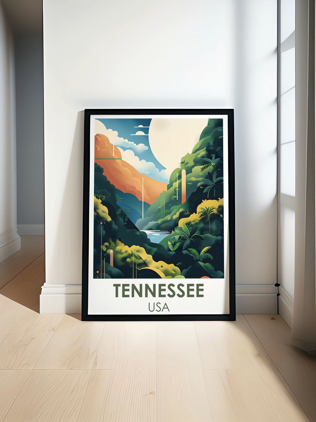 Ryman Auditorium Country Music Art featuring the iconic Nashville Tennessee venue alongside the stunning landscapes of Great Smoky Mountains National Park. Perfect for music and nature lovers this Nashville poster is an excellent addition to any home decor.