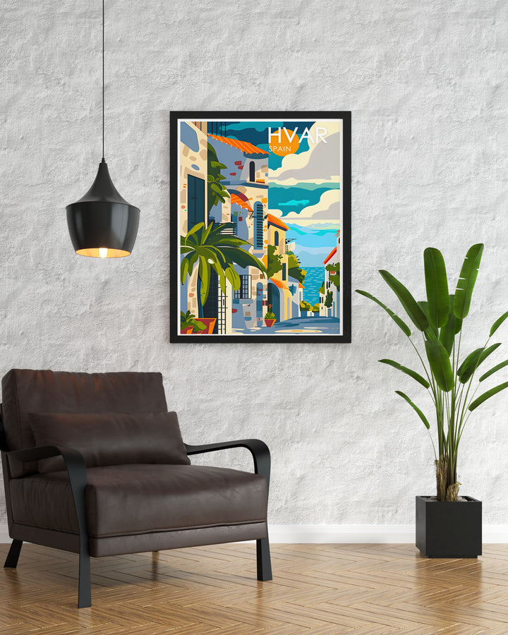 Fine art print depicting St. Stephens Cathedral in Hvar, showcasing its Dalmatian Renaissance architecture. This print brings the historical significance and architectural beauty of the cathedral into your home decor.