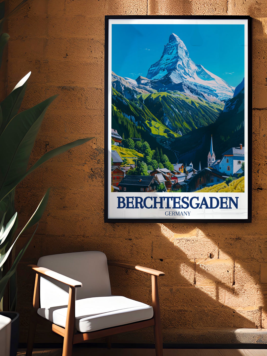 The Watzmann poster print captures the towering mountains majestic beauty, set against the lush valleys of Berchtesgaden. This travel print, featuring Ramsau Village, is the perfect way to add a touch of Bavarian elegance to your home or office.