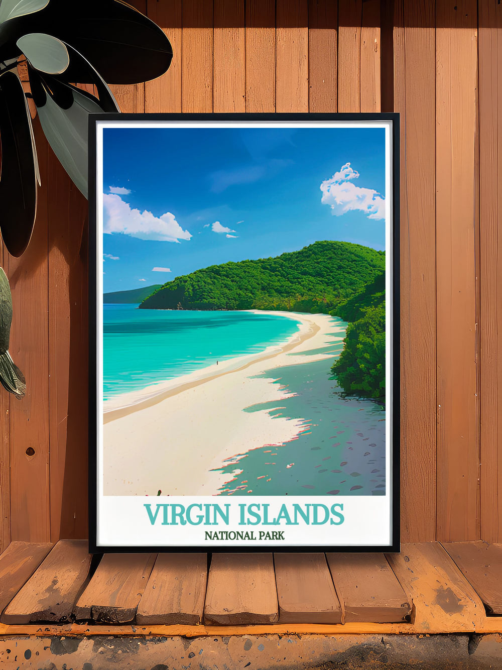 Elegant framed print of Cinnamon Bay ideal for living rooms featuring vibrant colors and intricate details