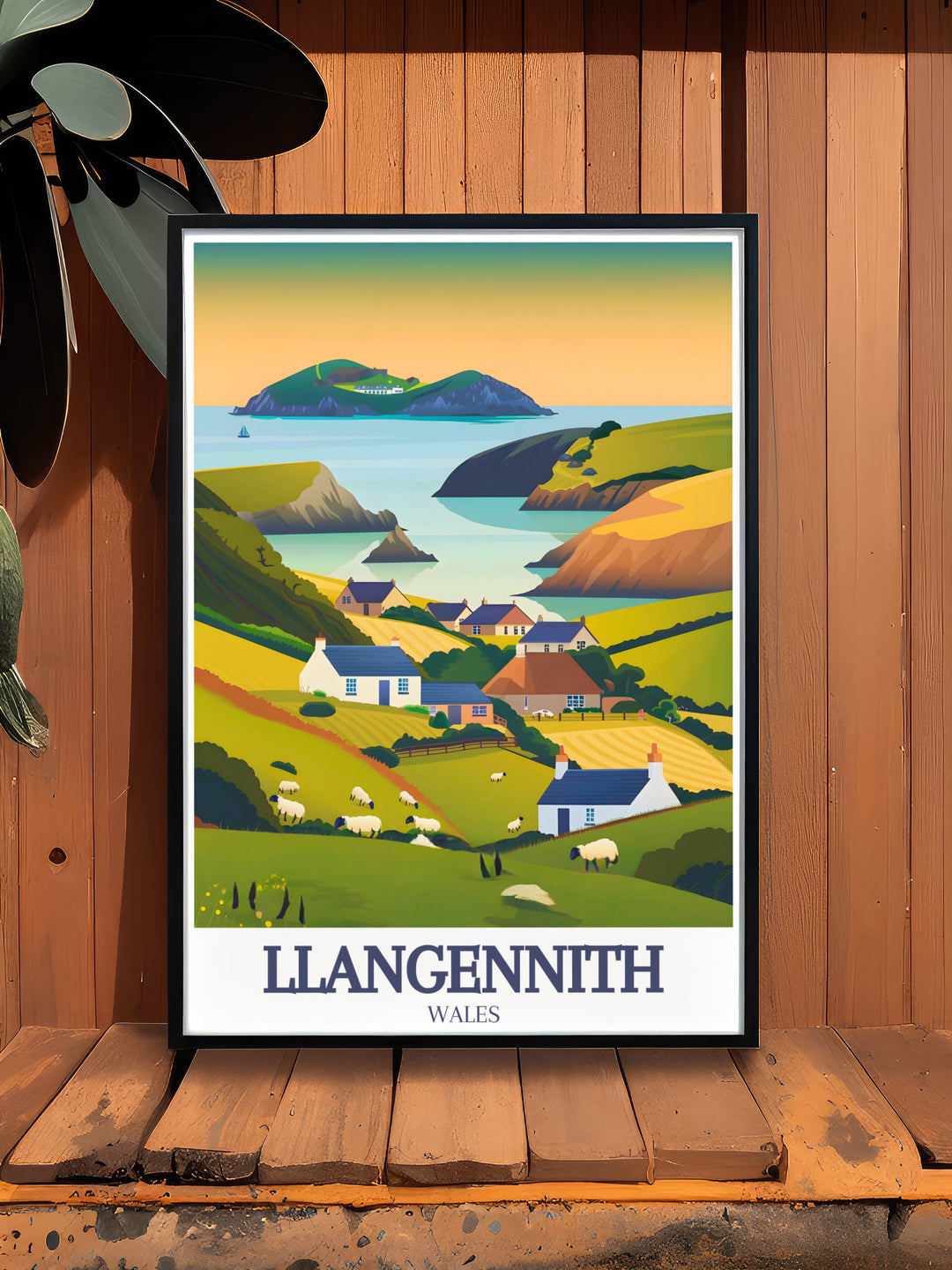 Celebrate the natural beauty of the Gower Peninsula with this Rhossili Down Wall Art. Featuring the lush green hills and the peaceful village of Llangennith, this print is ideal for adventurers and nature lovers, bringing a piece of the Welsh countryside into your home.