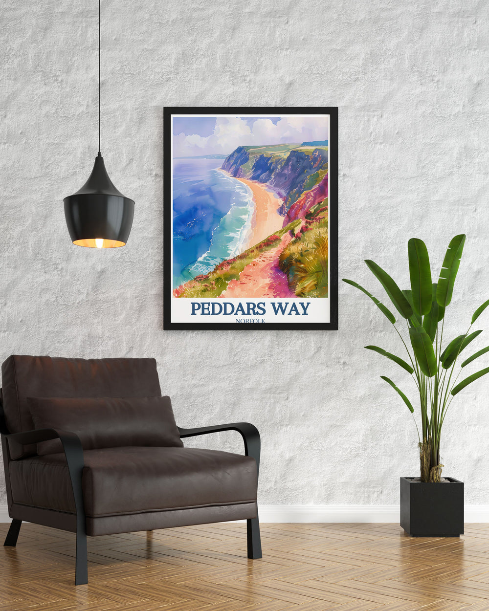 Framed Print showcasing the picturesque Great Yarmouth with intricate details of the Norfolk Coast Path and Holme next the Sea Norfolk Coastline North Sea ideal for living room decor