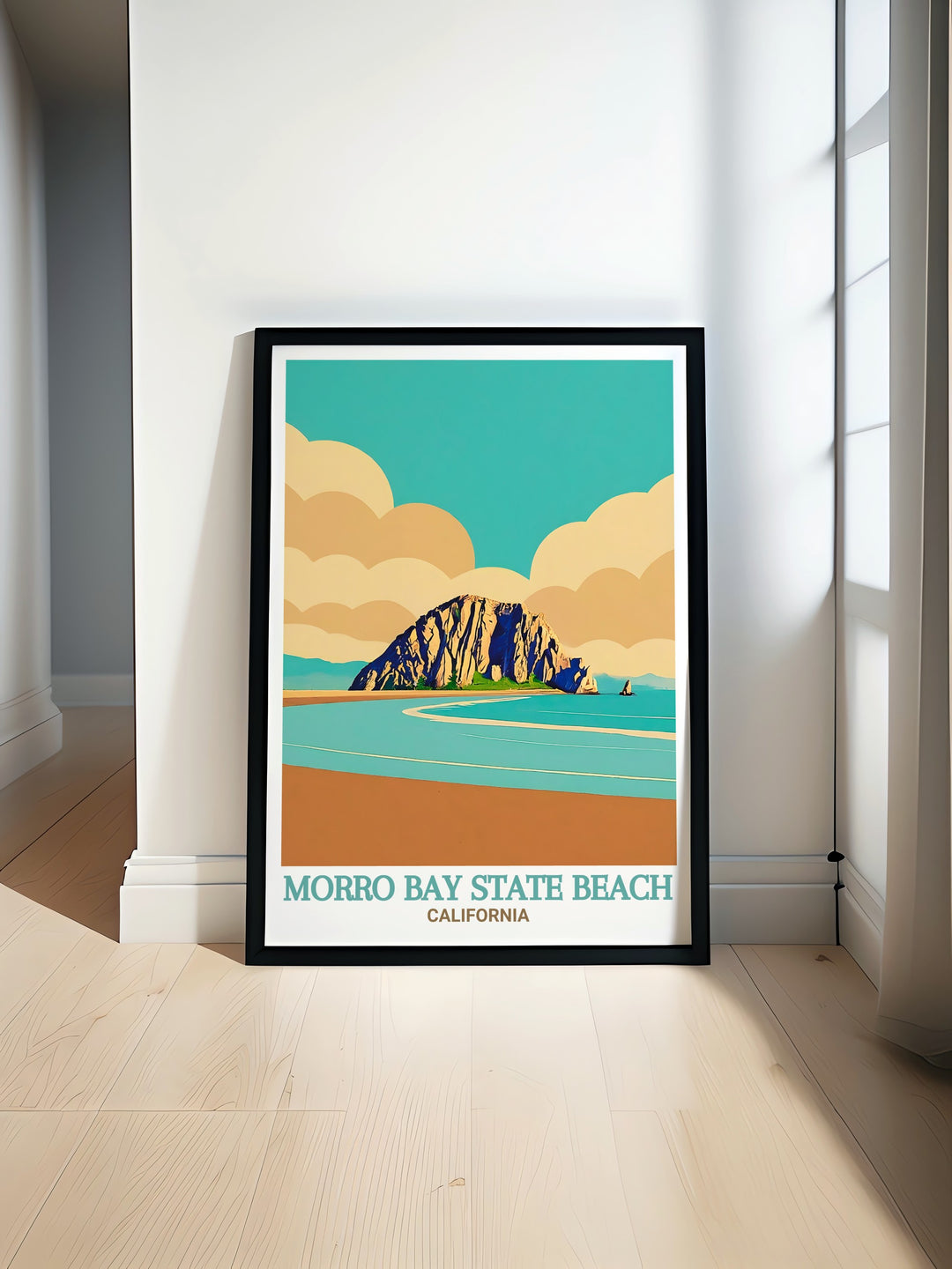 Bring the peaceful vibes of Californias coast into your space with this Morro Bay State Beach and Morro Strand State Beach travel print. A perfect gift for those who appreciate natures beauty and scenic coastal views.