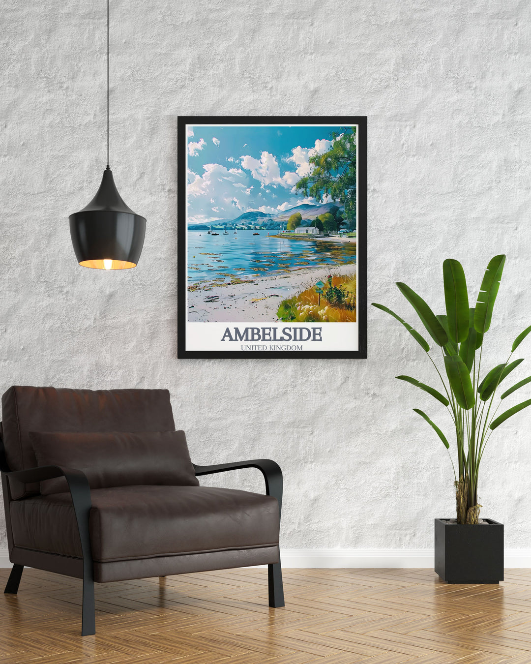 Scenic print of Borrans Park in Ambleside, offering a glimpse into the verdant landscapes and serene atmosphere of this beloved public park.