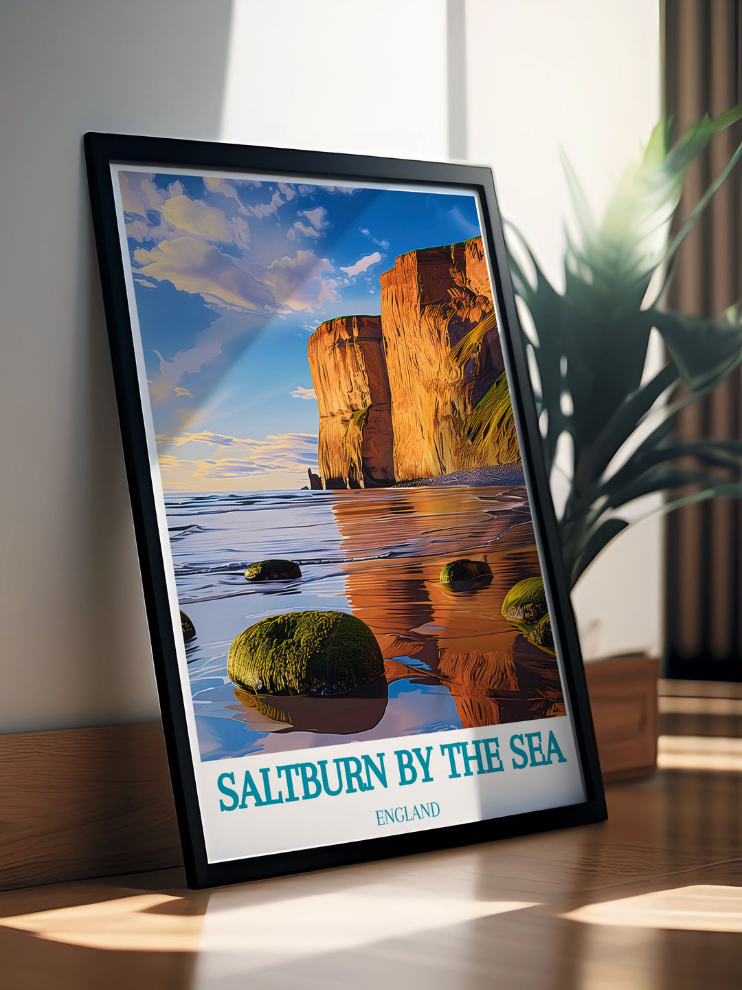 Huntcliff stunning living room decor featuring Saltburn by the Sea and Yorkshire artwork with vibrant colors of Saltburn Railway Saltburn Cliff Lift and Saltburn Funicular capturing the timeless beauty of this coastal town in every detail