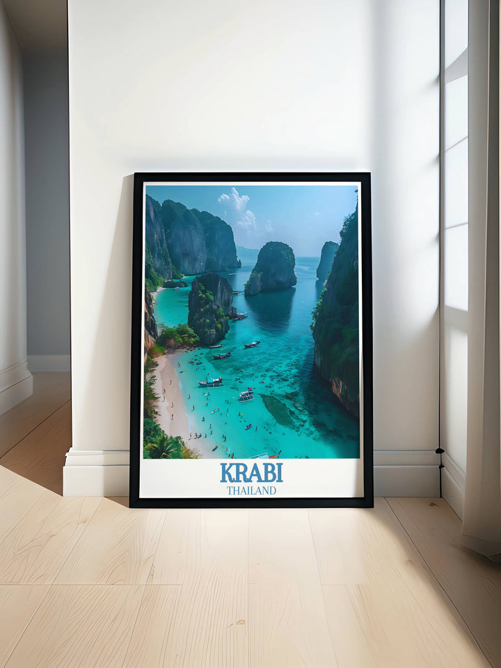 Explore the captivating beauty of Railay Beach with our stunning Modern Prints and Framed Prints. Perfect for adding a touch of paradise to your home decor or gifting to fellow travel enthusiasts who love South East Asia art.