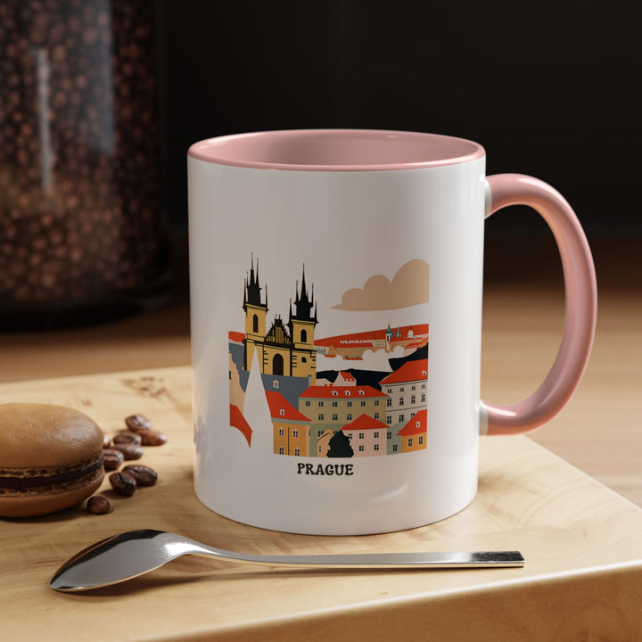 The Prague Mug highlights the charm of Old Town Prague with intricate designs. This dishwasher-safe and microwave-safe mug is a great choice for everyday use or as a meaningful gift for Prague lovers.