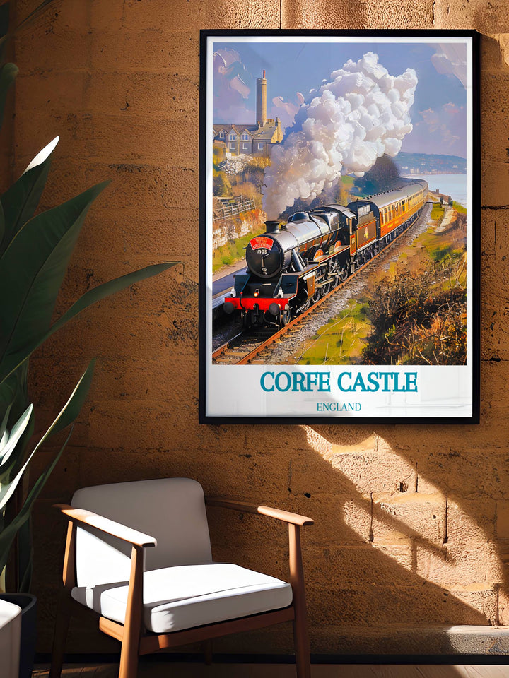 Swanage Railway elegant home decor showcasing the classic trains and landscapes of this historic railway an ideal choice for sophisticated interior design