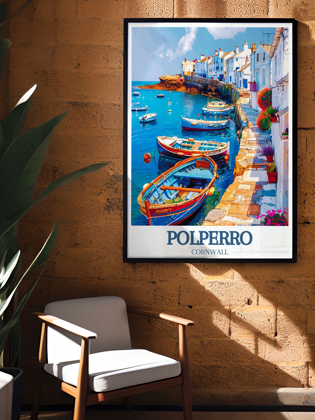 Perfect Polperro Cornwall wall decor for any room featuring the captivating scenery of this coastal village