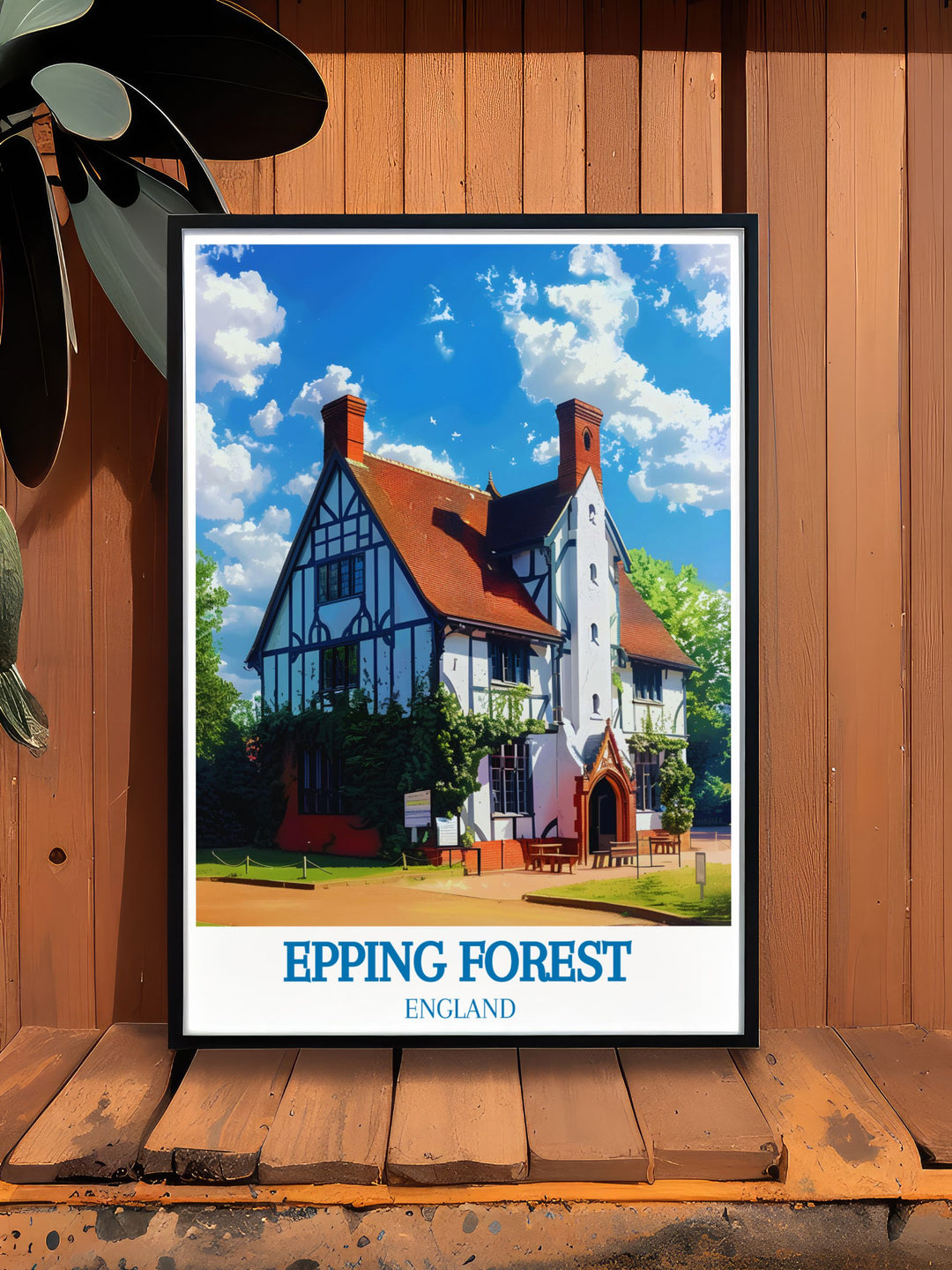 Framed art of Epping Forest, illustrating the lush greenery and historic significance of Londons ancient woodland.