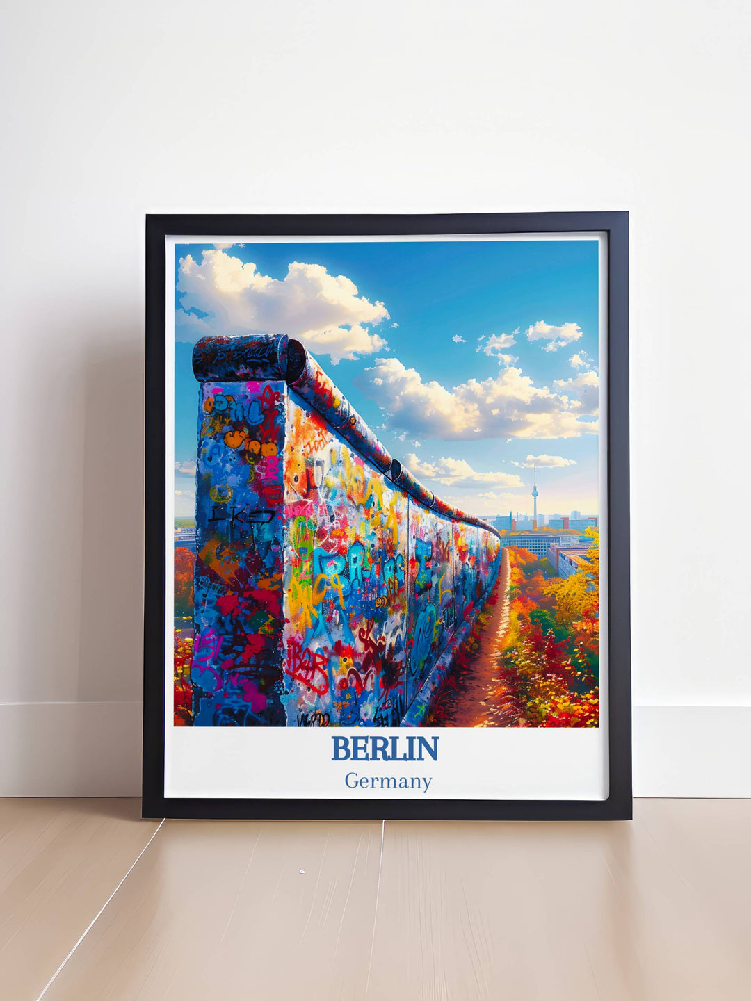 Luxurious Brandenburg Gate wall art framed for an elegant addition to home or office spaces.
