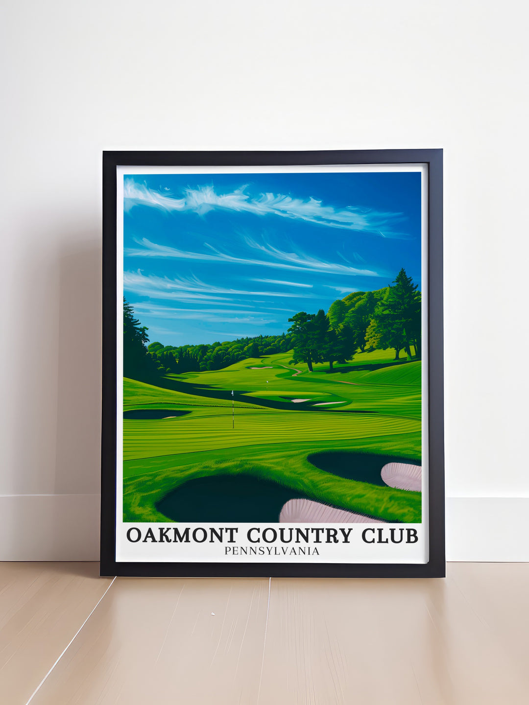 Bring the rich history of Oakmont Country Club into your home with this poster print featuring the Church Pew Bunker in Plum Pennsylvania ideal for anyone who loves Pennsylvania prints and wants to showcase their pride in local golfing legends