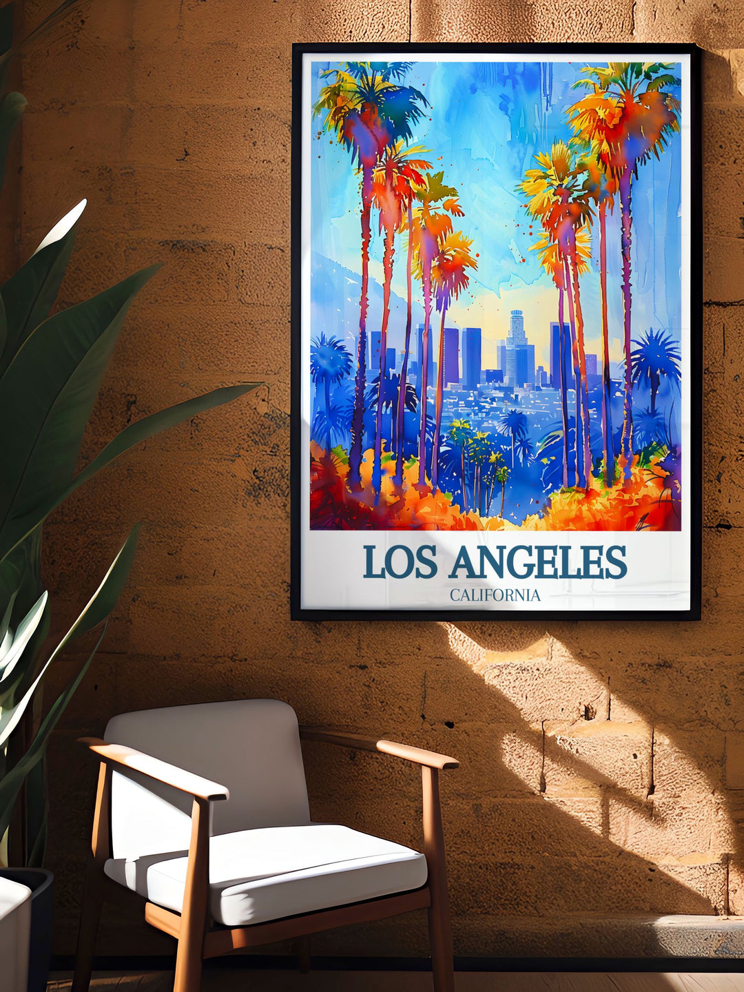 Add a touch of urban charm to your home with this Downtown skyline elegant home decor print a stunning piece that captures the vibrant spirit of Los Angeles ideal for any living space or office decor