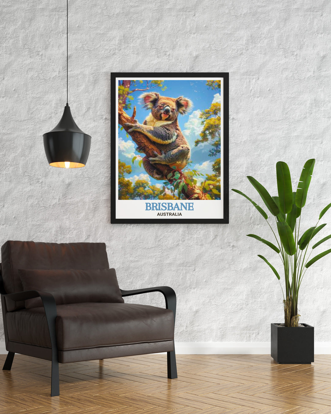 Lone Pine Koala Sanctuary Brisbane Travel Print is a beautiful representation of one of Brisbanes most beloved landmarks. This wall art print is perfect for adding a touch of natures beauty to your living room bedroom or office space with its vibrant colors and intricate details