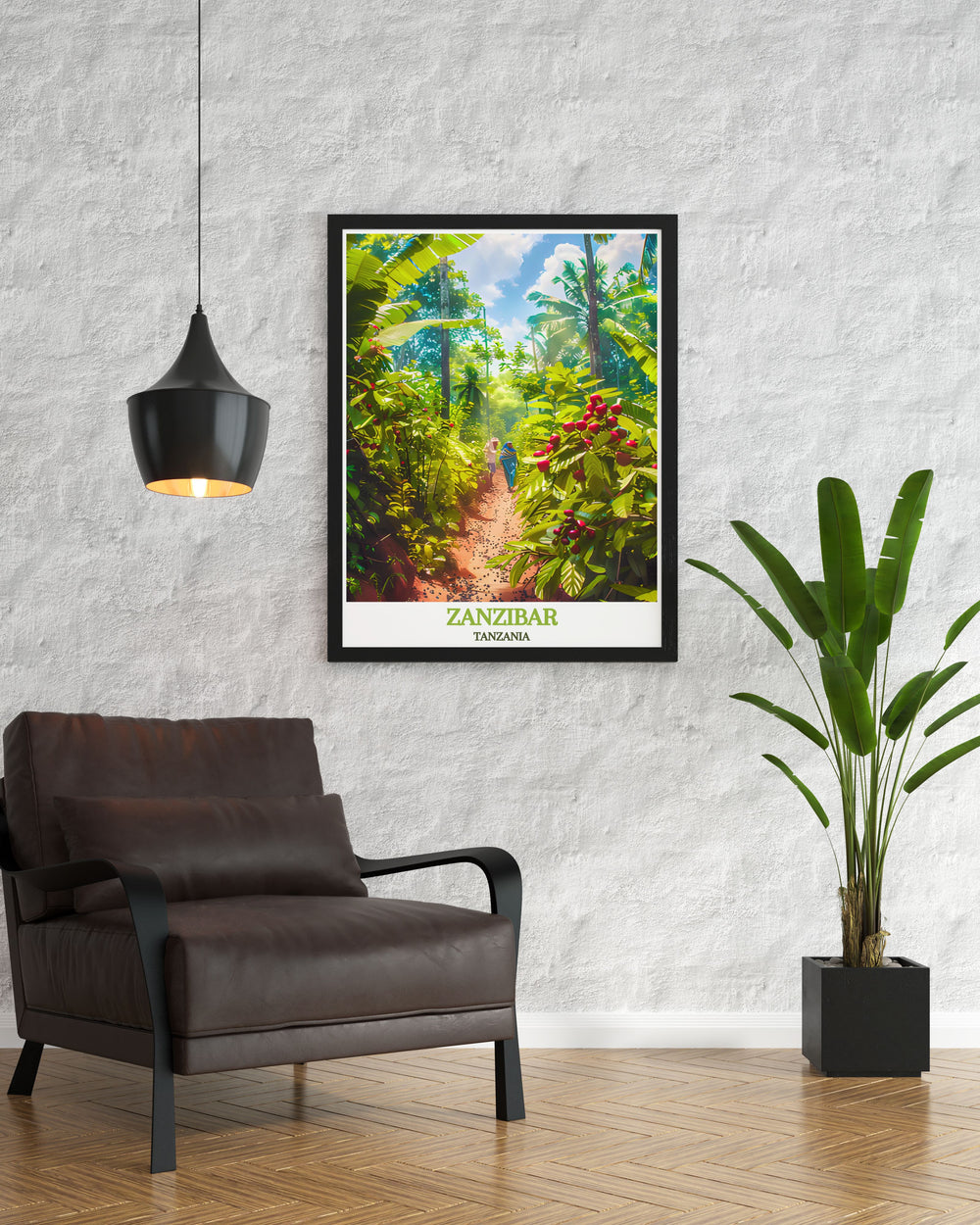 Stunning Spice Farms poster showcasing the vibrant colors and rich aromas of Zanzibars spice fields perfect for adding a touch of nature and culture to your home decor with high quality prints that everyone will admire.