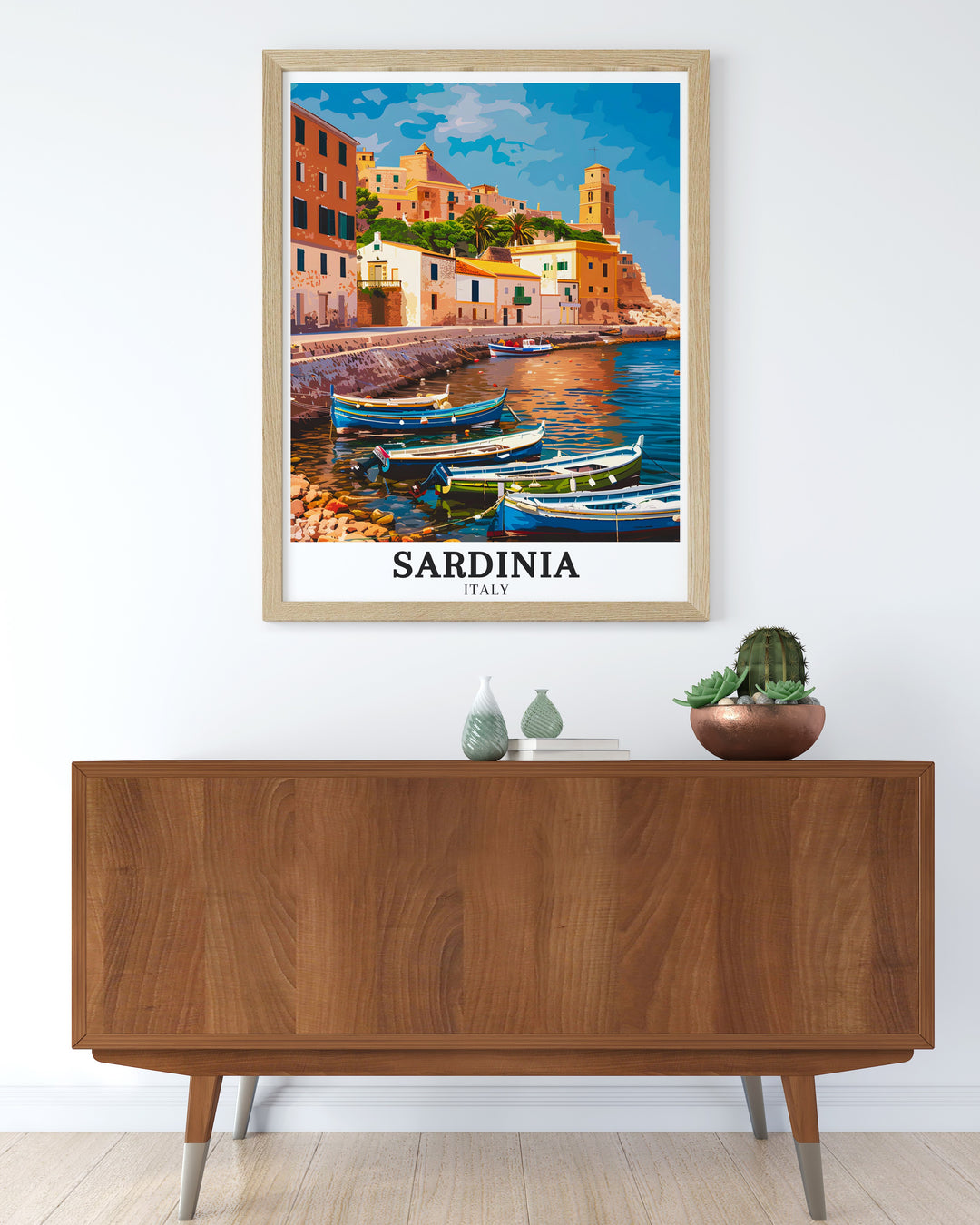 Discover the beauty of Sardinia with Alghero Waterfront Promenade wall art. Sardinia decor perfect for living rooms and bedrooms, featuring stunning views of Sardinian beaches and Italian heritage. Bring the Mediterranean Island charm into your space.