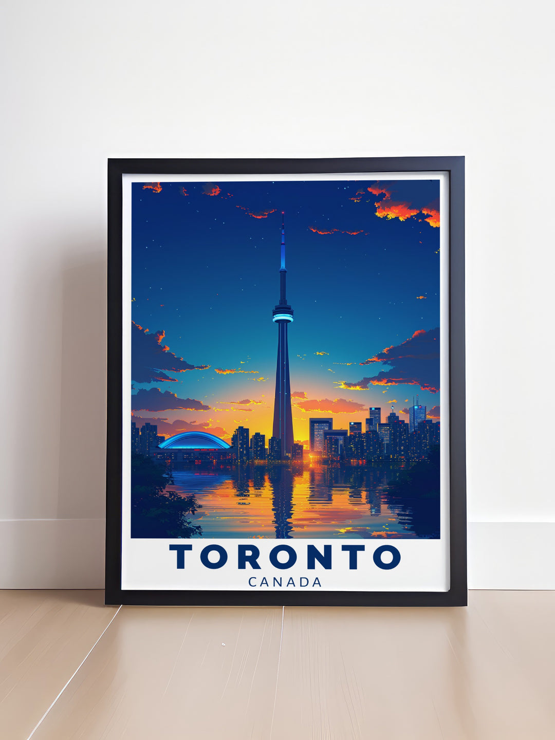 High quality CN Tower artwork designed to elevate your home decor adding sophistication and style to your living space.