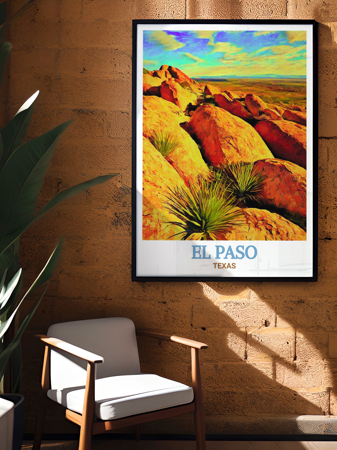 Bring Texass rich history to life with this travel poster, featuring the historic Hueco Tanks State Park. Perfect for those who love adventure, this artwork combines the unique landscape of Texas with a modern artistic touch. Its an excellent way to add a pop of color to any space.