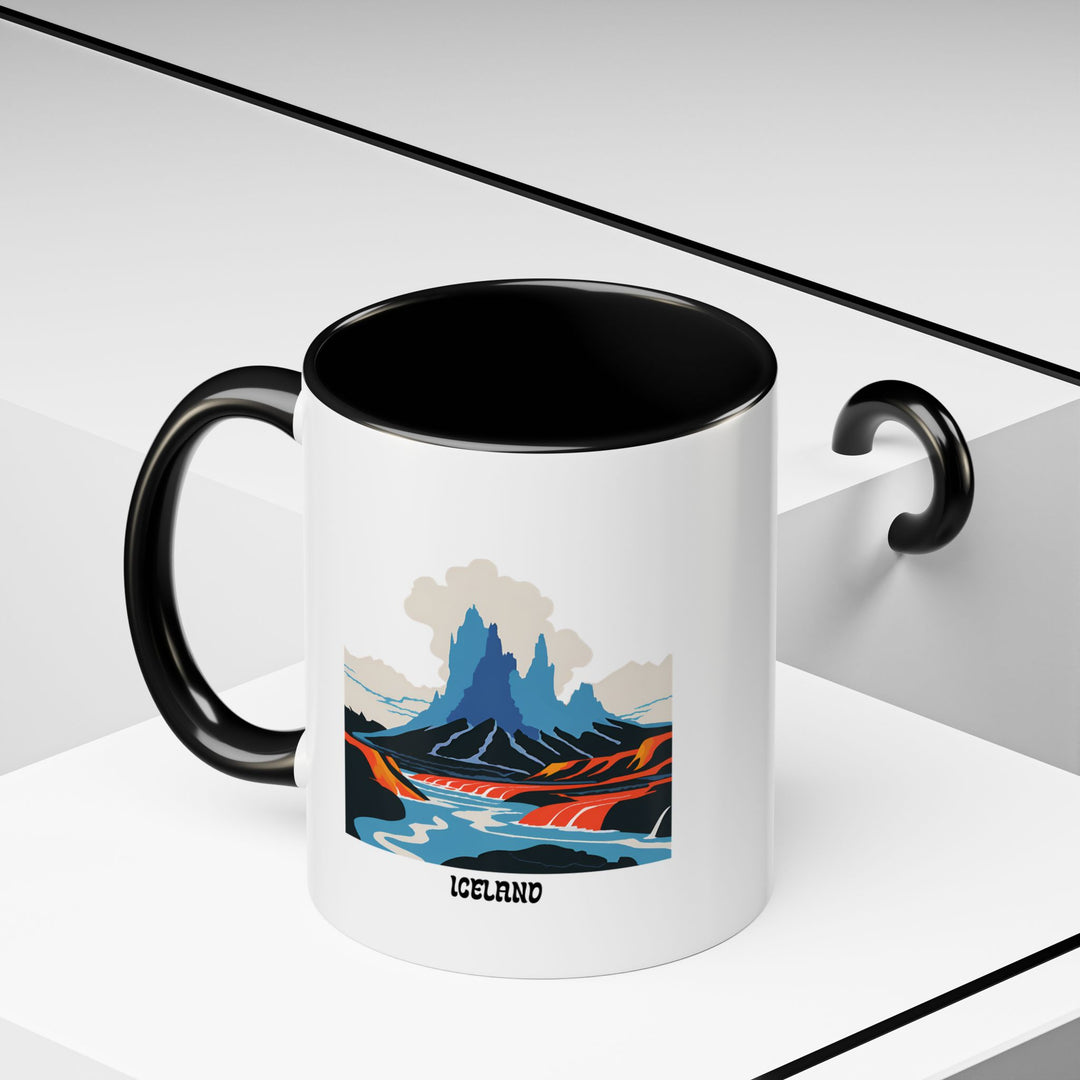 The Iceland Mug is a beautifully designed ceramic mug with bold artwork inspired by Iceland’s landscapes. Dishwasher safe and durable, it is perfect for personal use or as a special gift for anyone who loves Iceland.