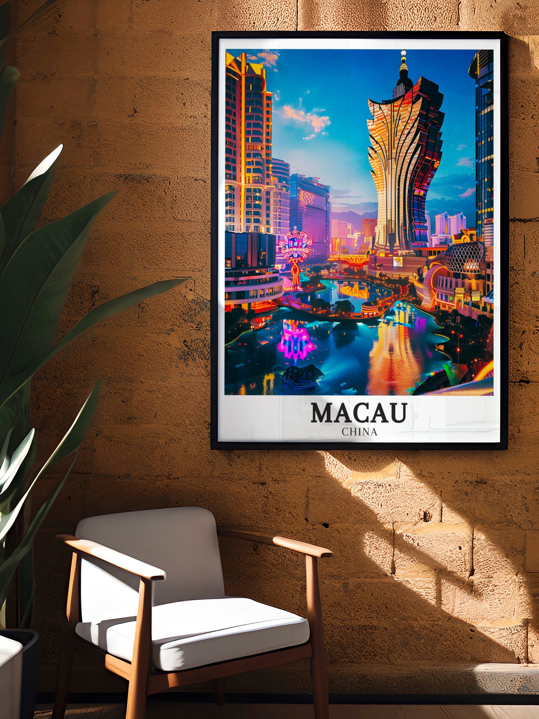 Bring the vibrancy of Macau into your living room with this Macau Poster showcasing the Macau Cotai Strip Casino Grand Lisboa Perfect for those who appreciate cultural artwork this piece adds a sophisticated touch to any room