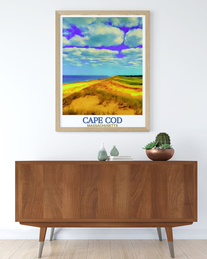 Bring the charm of Cape Cod National Seashore into your living space with this detailed art print. A timeless travel poster showcasing the beauty of Cape Cod and Massachusetts coastlines.