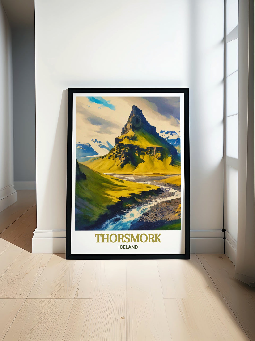 A detailed and captivating print of Thorsmork and Valahnúkur Mountain, offering a serene and powerful view of one of Icelands most iconic locations.