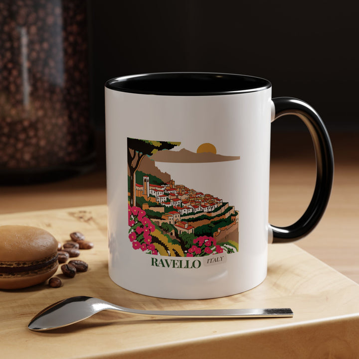 A premium Ravello Italy mug designed for enthusiasts and collectors. Showcasing intricate artwork of Ravello’s stunning landscapes and cultural landmarks, this ceramic mug is dishwasher and microwave safe, making it an elegant gift for Italian culture fans.