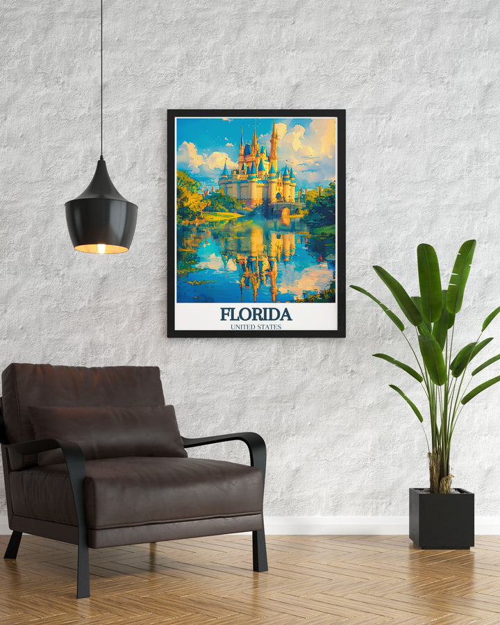 The enchanting landscapes and joyful spirit of Walt Disney Studios are beautifully depicted, perfect for enhancing any home decor.